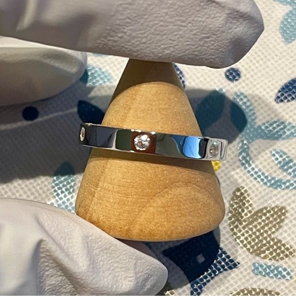 925 Sterling Silver Geometric Minimalist Band Ring - Picture 5 of 8